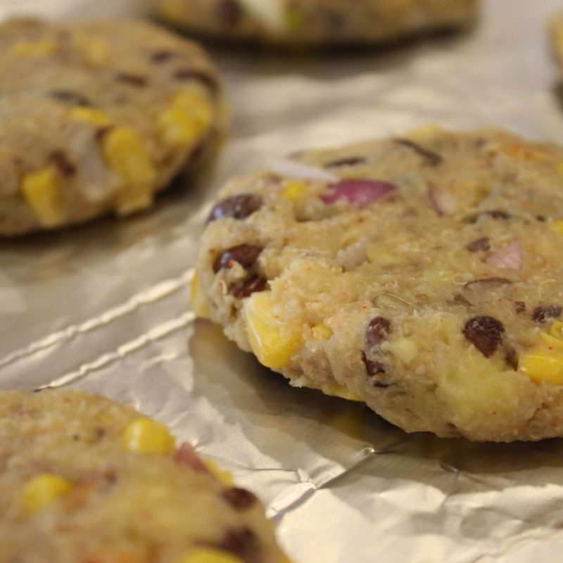 Place each patty on your prepared baking sheet