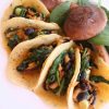 Spinach and Mushroom Stuffed Mini Brown Rice Crepes