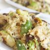 Warm Brussels Sprouts and Millet Salad with Creamy Mustard Dressing