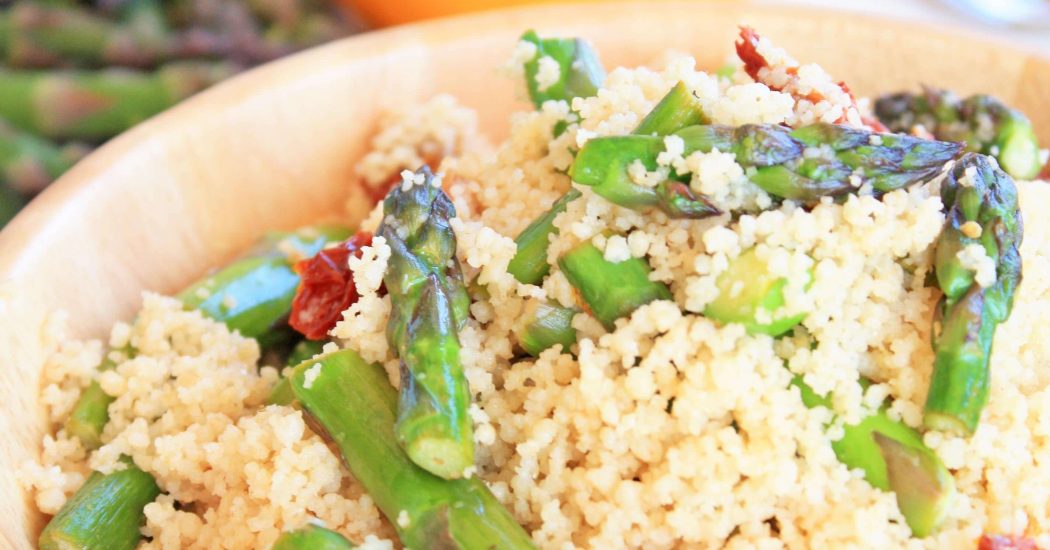 Asparagus and Sun Dried Tomato Couscous Salad