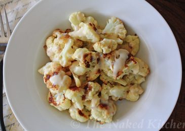 Roasted Cauliflower with Garlic White Sauce
